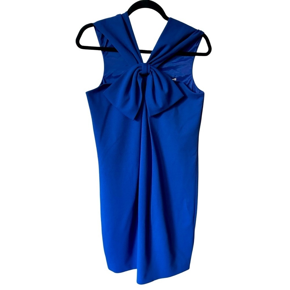 Trina Turk Elegant Blue Sleeveless Dress with Bow Detail size 0
